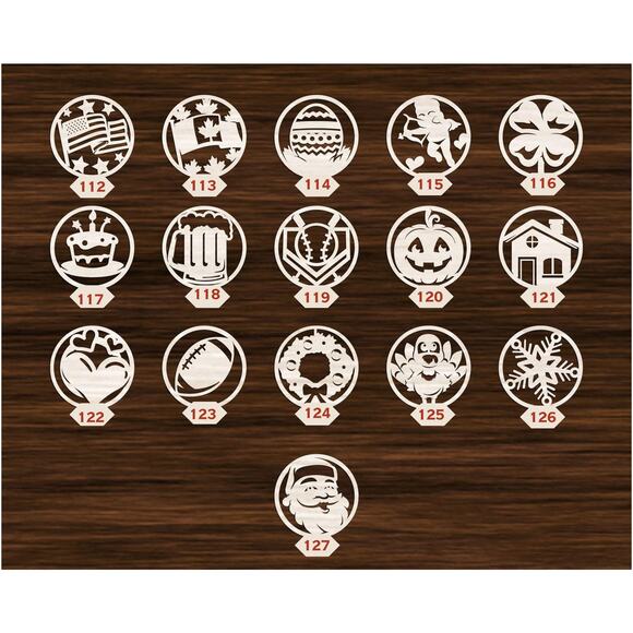 The Everything SQUARE Wood Sign 19 Sign Options 127 Different Changeable Icons - Picture 10 of 10